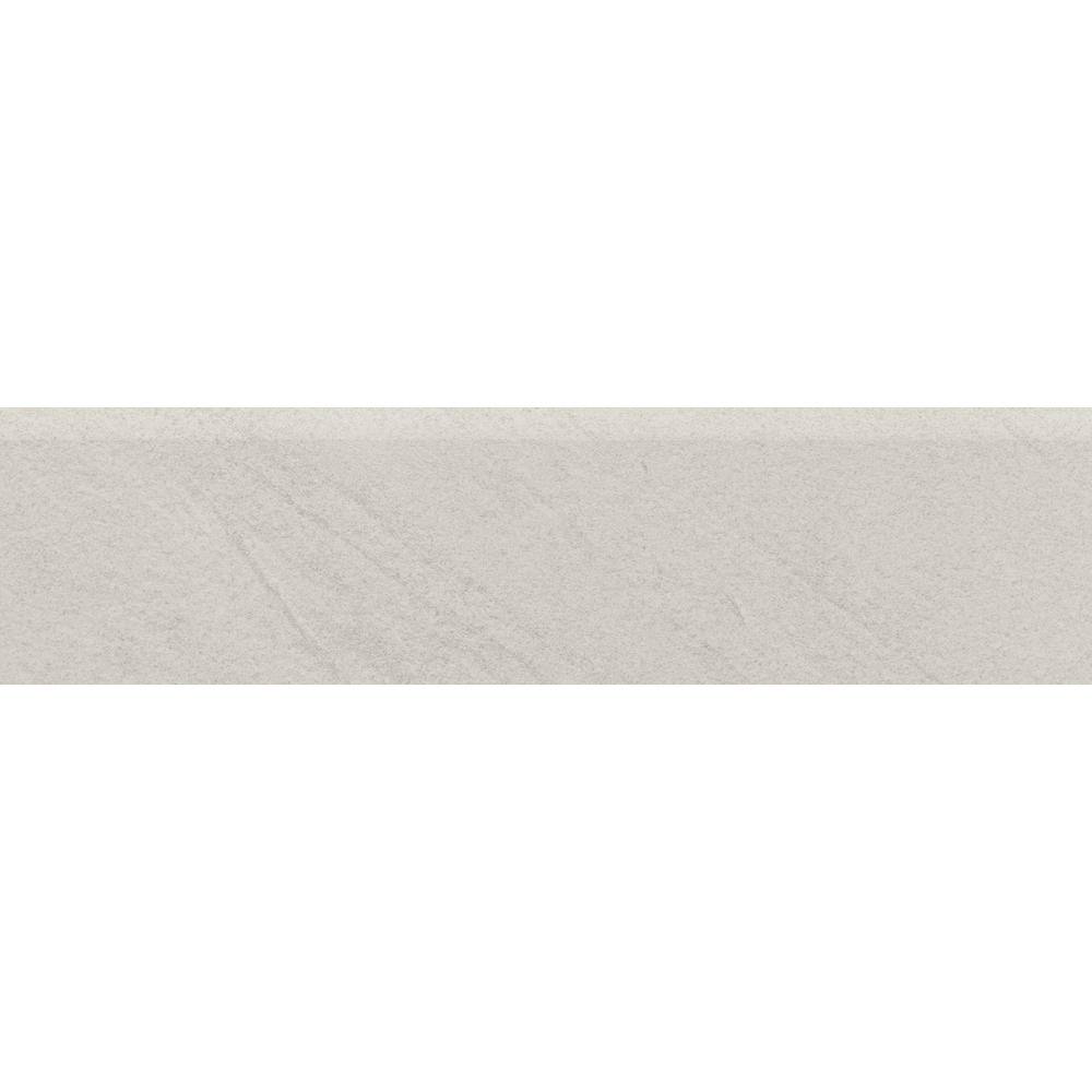 Florida Tile Home Collection Seville White 3 in. x 12 in. Porcelain Floor and Wall Bullnose Tile (5 sq. ft. / Case), White-Ivory/Matte -  CHDESEV20P43C9