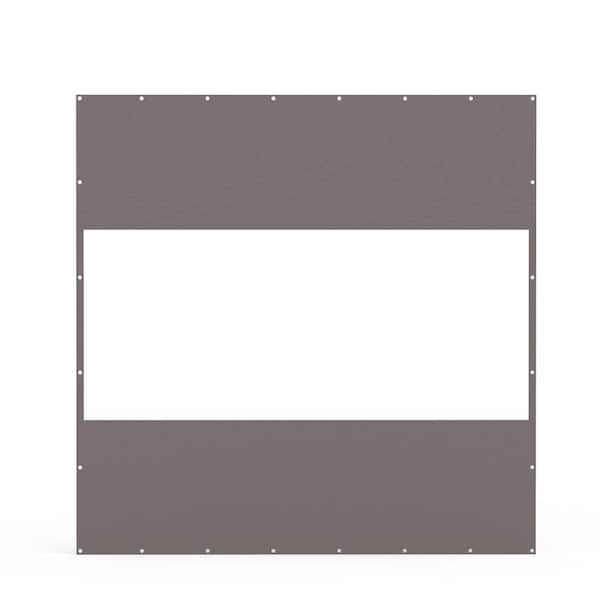 domi outdoor living 7.9 ft. x 7.9 ft. Gray Side Wall PVC Curtain with UV-Resistant and Waterproof Protection