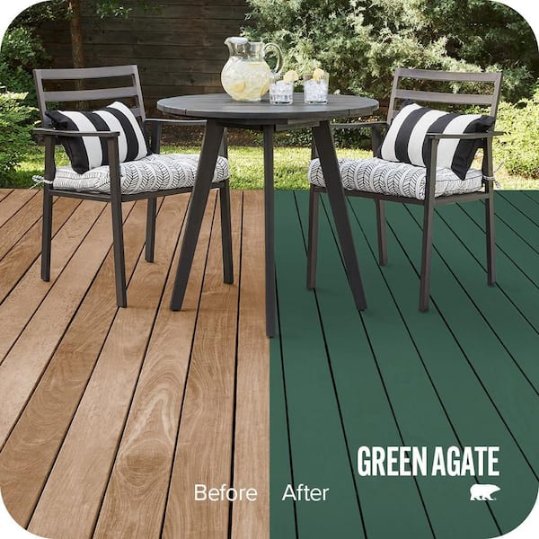 5 gal. #M430-7 Green Agate Solid Color Waterproofing Exterior Wood Stain