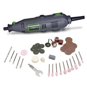 1 Amp Variable Speed Rotary Tool with Spindle Lock, 40 Universal Accessories and Storage Case