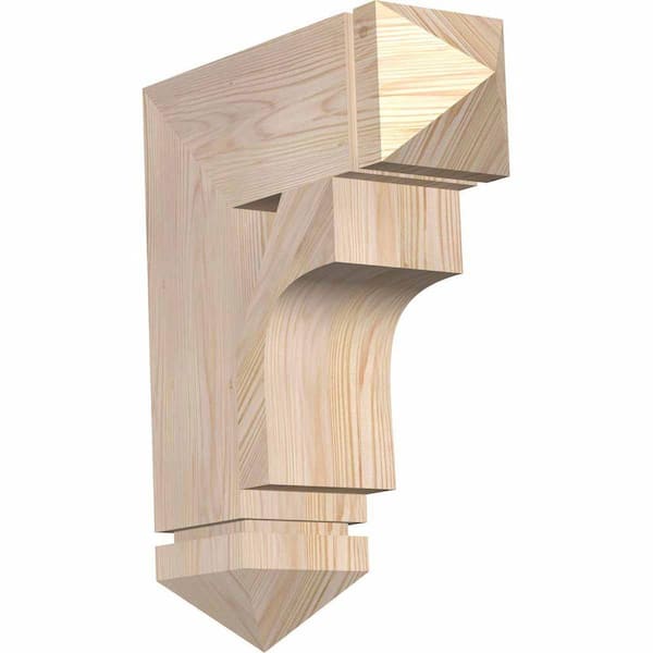 Ekena Millwork 5.5 in. x 22 in. x 18 in. Douglas Fir Westlake Arts and Crafts Smooth Bracket