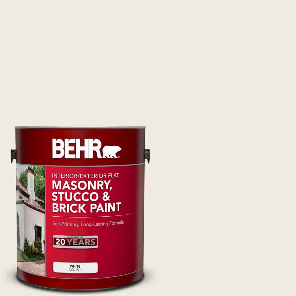 1 gal. #YL-W05 Swiss Coffee Flat Interior/Exterior Masonry, Stucco and Bric