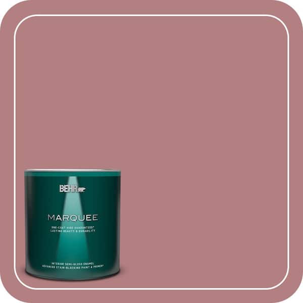 BEHR MARQUEE 1 qt. #T14-15 Minuet Rose Semi-Gloss Enamel Interior Paint & Primer