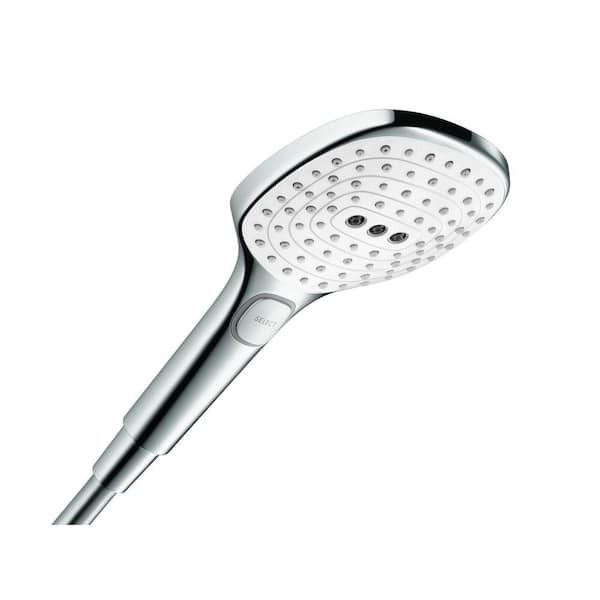 Hansgrohe Raindance Select 120 3-Spray Patterns Wall Mount Handheld Shower Head 2.5 GPM in White/Chrome
