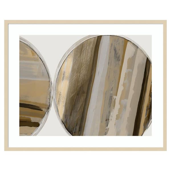 Amanti Art Rhythmic Circles III Neutral Version by Cartissi 1 Piece Framed Giclee Abstract Art Print 33 in. x 41 in.