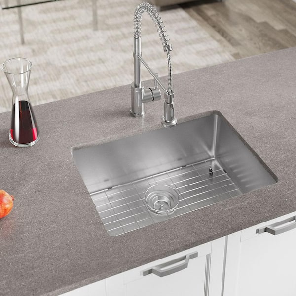 MR Direct Stainless Steel 26 in. Single Bowl Undermount Kitchen Sink
