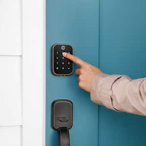 Keyless Smart Door Lock with Bluetooth and Pushbutton Keypad, Oil Rubbed Bronze