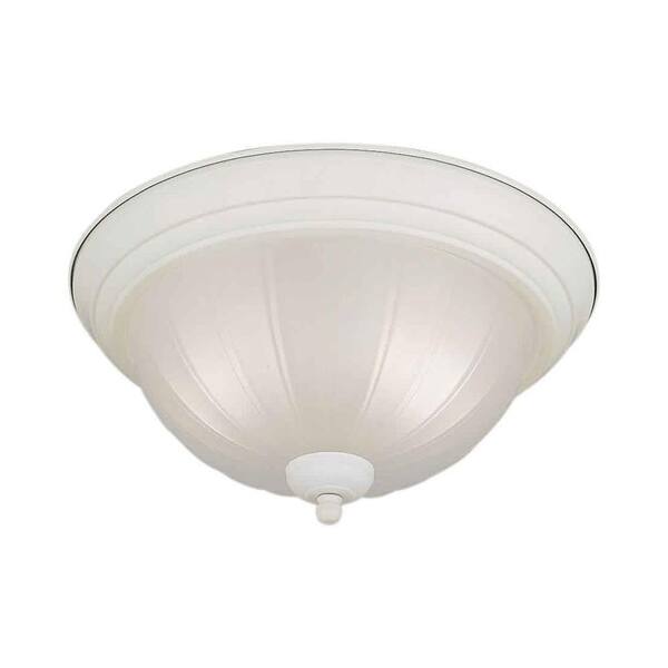 Forte Lighting 1-Light Textured White Single Pendant with Ribbed Glass Shade