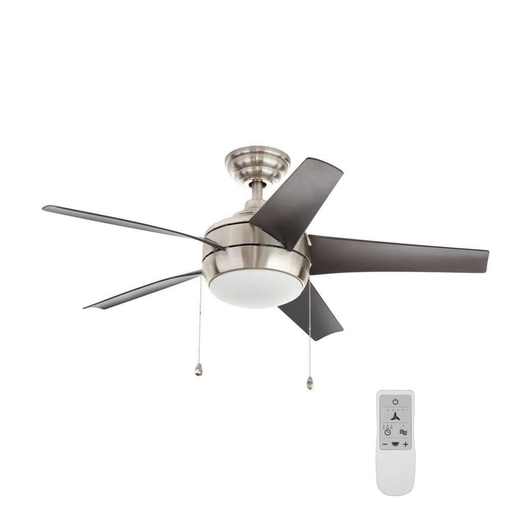 Home Decorators Collection Windward 44 in. Brushed Nickel LED Smart