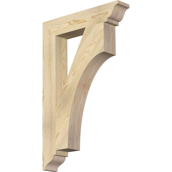 Ekena Millwork 4 in. x 34 in. x 22 in. Douglas Fir Westlake Traditional Rough Sawn Bracket
