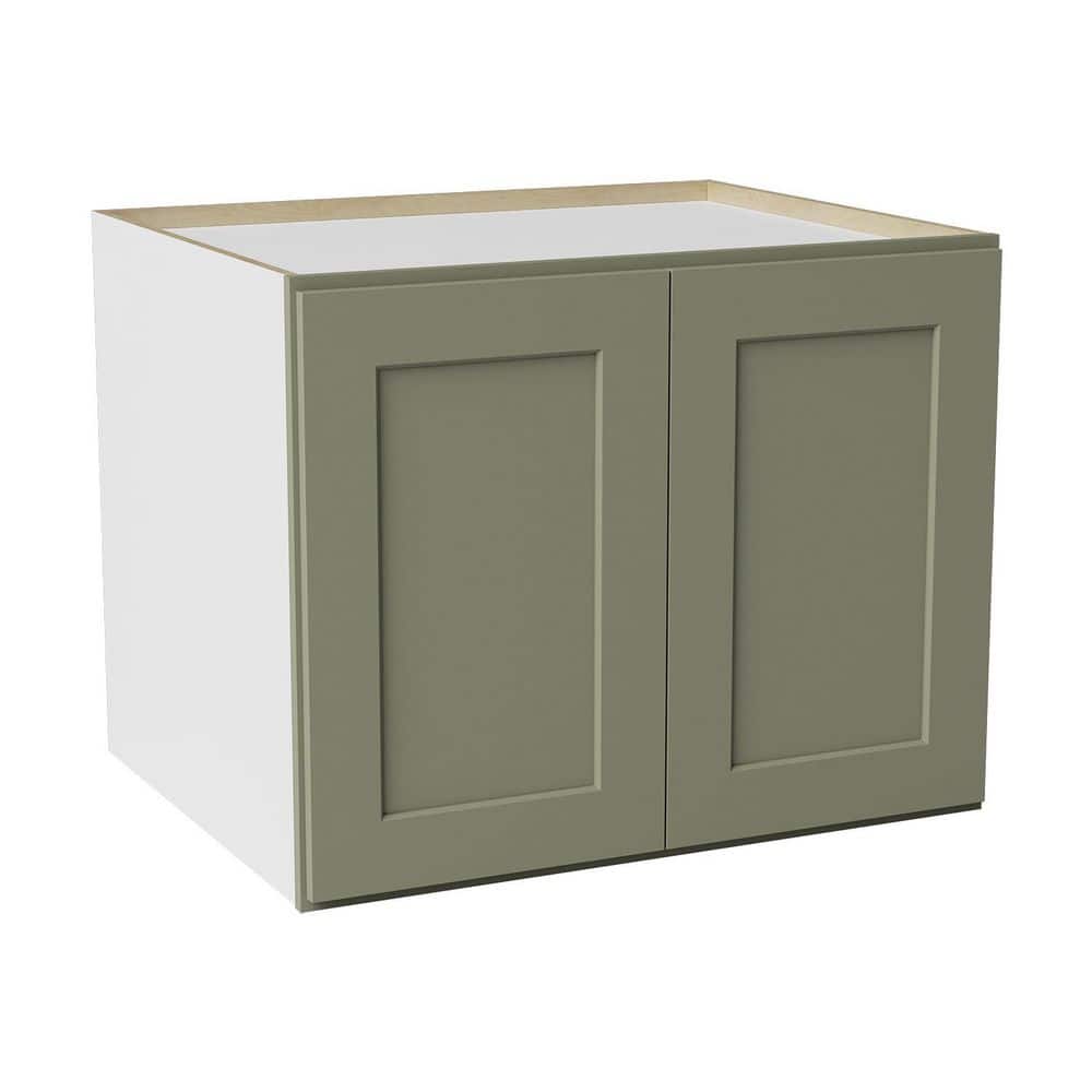 30 in. W x 24 in. D x 24 in. H Ready to Assemble Solid Wood Shaker Wall Kitchen Cabinet in Sage Green price history on PriceWatchPro