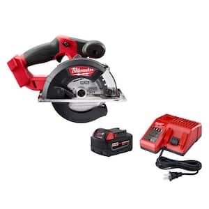 M18 FUEL 18-Volt Lithium-Ion Brushless Cordless Metal Cutting 5-3/8 in. Circular Saw with (1) 5.0Ah Battery & Charger