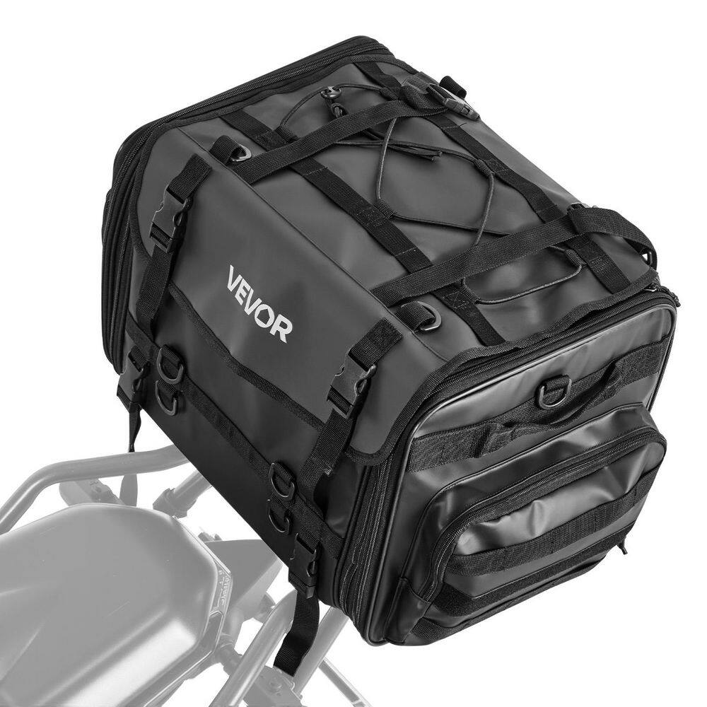 Motorcycle Tail Bag, 40-60 L Expandable Motorcycle Rear Seat Bag, Outdoor Sports Motorbike Luggage Storage, Black price history on PriceWatchPro