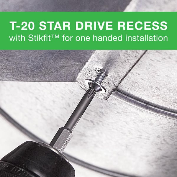 Teks #10 x 1 in. Star Drive Round Head Self Tapping Drill Point