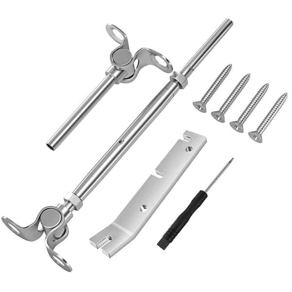 30-Pack Stainless Steel Cable Railing Kit 1/8 Swage Toggle Turnbuckle Adjustable Hardware for Wood Post 180° Stairs Deck
