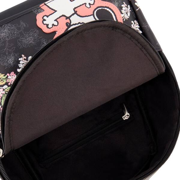 Black Floral Snoopy Mini Backpack Concept One Peanuts Snoopy Mini Backpack, Small Bookbag  main image 3
