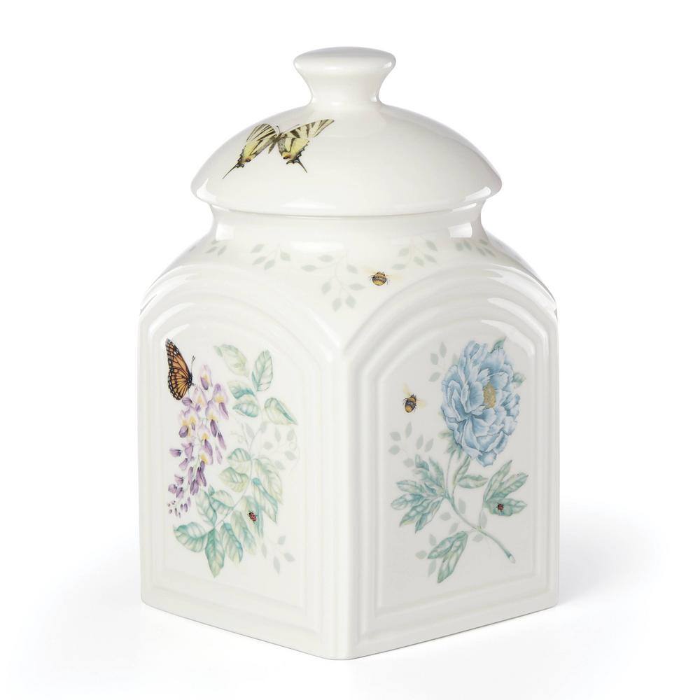 Butterfly Meadow White Ceramic Kitchen Canister Set
