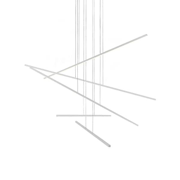 KUZCO Vega Minor 5 Head 1 Light 115-Watt Brushed Nickel Integrated LED Pendant Light