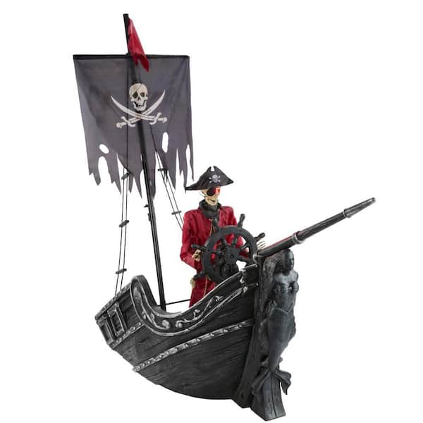 9.5 ft. Dead Water Giant-Sized Animated LED Pirate Ship