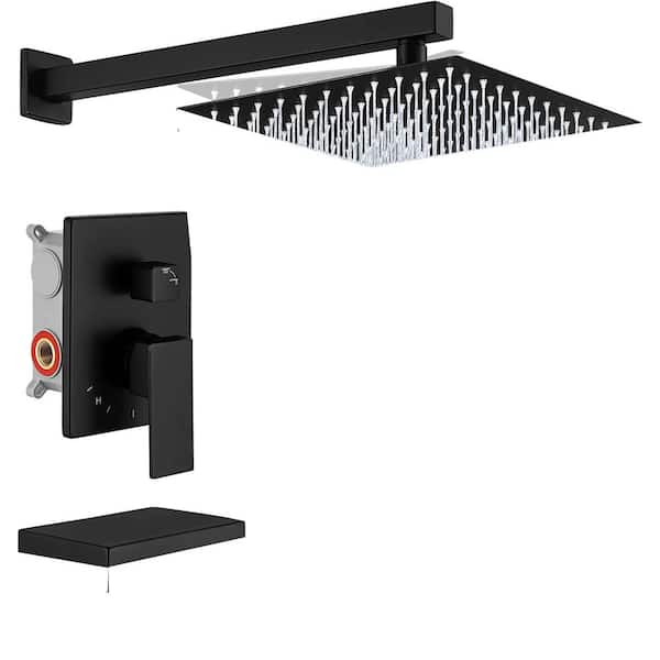 Unbranded Roxy 13.4 in. W 3 Jet Shower Tower in Matte Black 16GS-36160