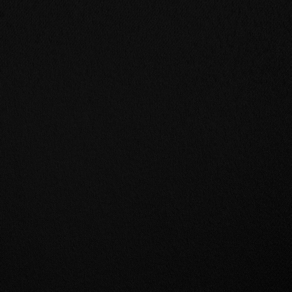 Black Thermal Insulated Rod Pocket Blackout Curtain Panel