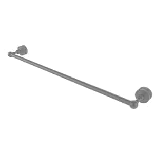 Waverly Place 30 in. Over-the-door Shower Door Towel Bar in Matte Gray