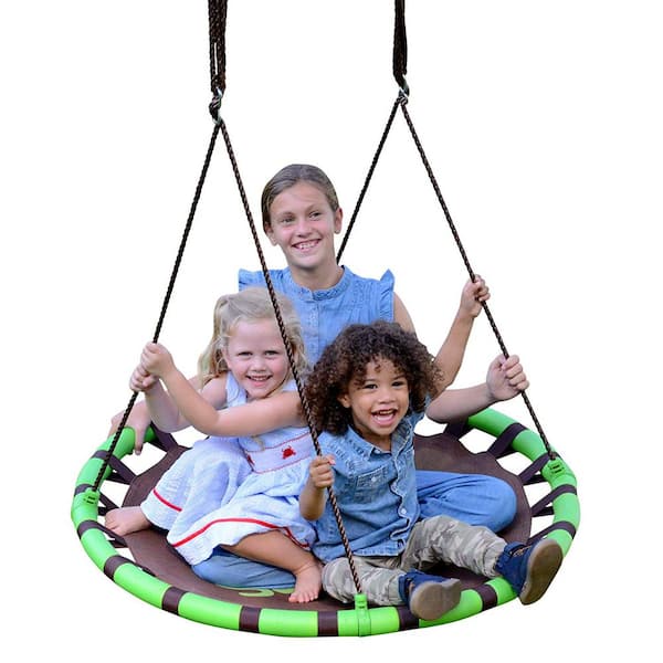 Costway 40 in. Blue Flying Saucer Tree Web Swing Indoor Outdoor Play Set  Kids Christmas Gift SP36638BL - The Home Depot