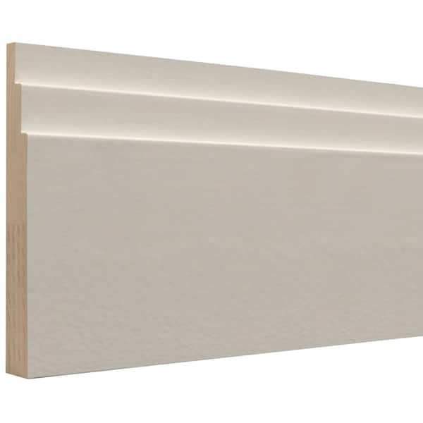 1262 3/4 in. x 5 1/2 in. x 96 in. Primed Baseboard Wood Moulding (1-Piece - 0.67 Total Linear Feet)
