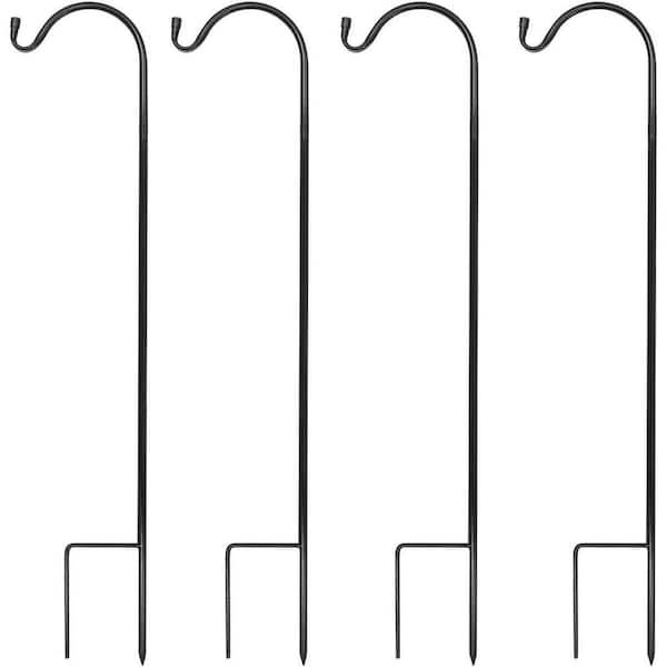 Extendable Garden Planter Stakes Shepherd's Hooks (4-Pack)