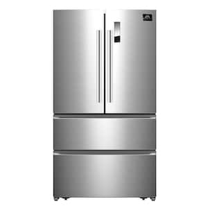 Bovino - 33 in. 19 cu. ft. French Door No Frost Refrigerator in Stainless Steel