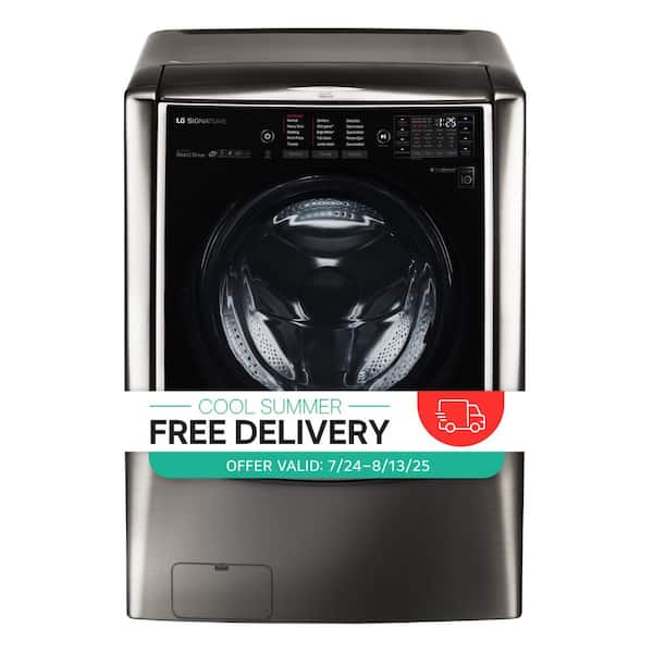 SIGNATURE 5.8 Cu. Ft. SMART Front Load Washer in Black Stainless Steel with TurboWash and Steam