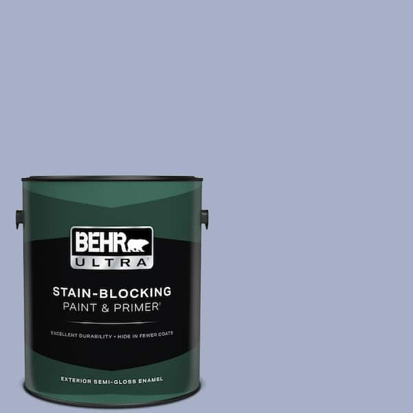 BEHR ULTRA 1 gal. #S540-3 Meadow Phlox Semi-Gloss Enamel Exterior Paint & Primer