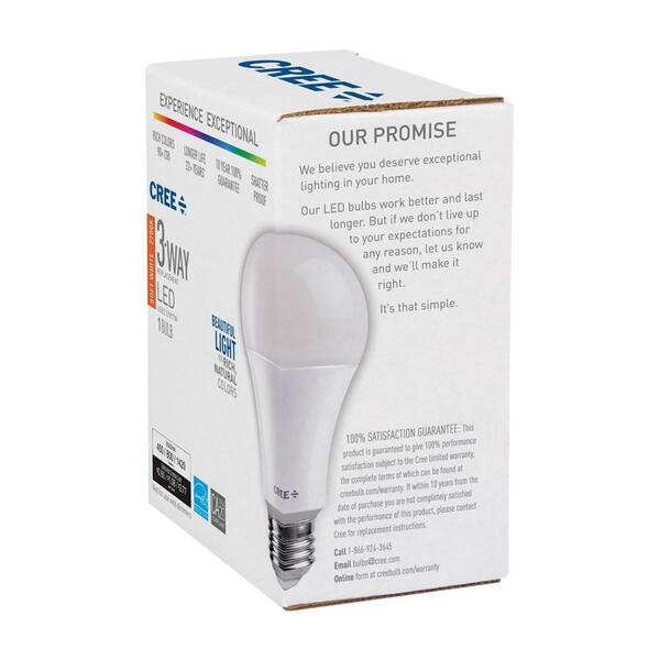 Cree 40w 60w 100w Equivalent Soft White, Do Led Bulbs Work In 3 Way Lamps