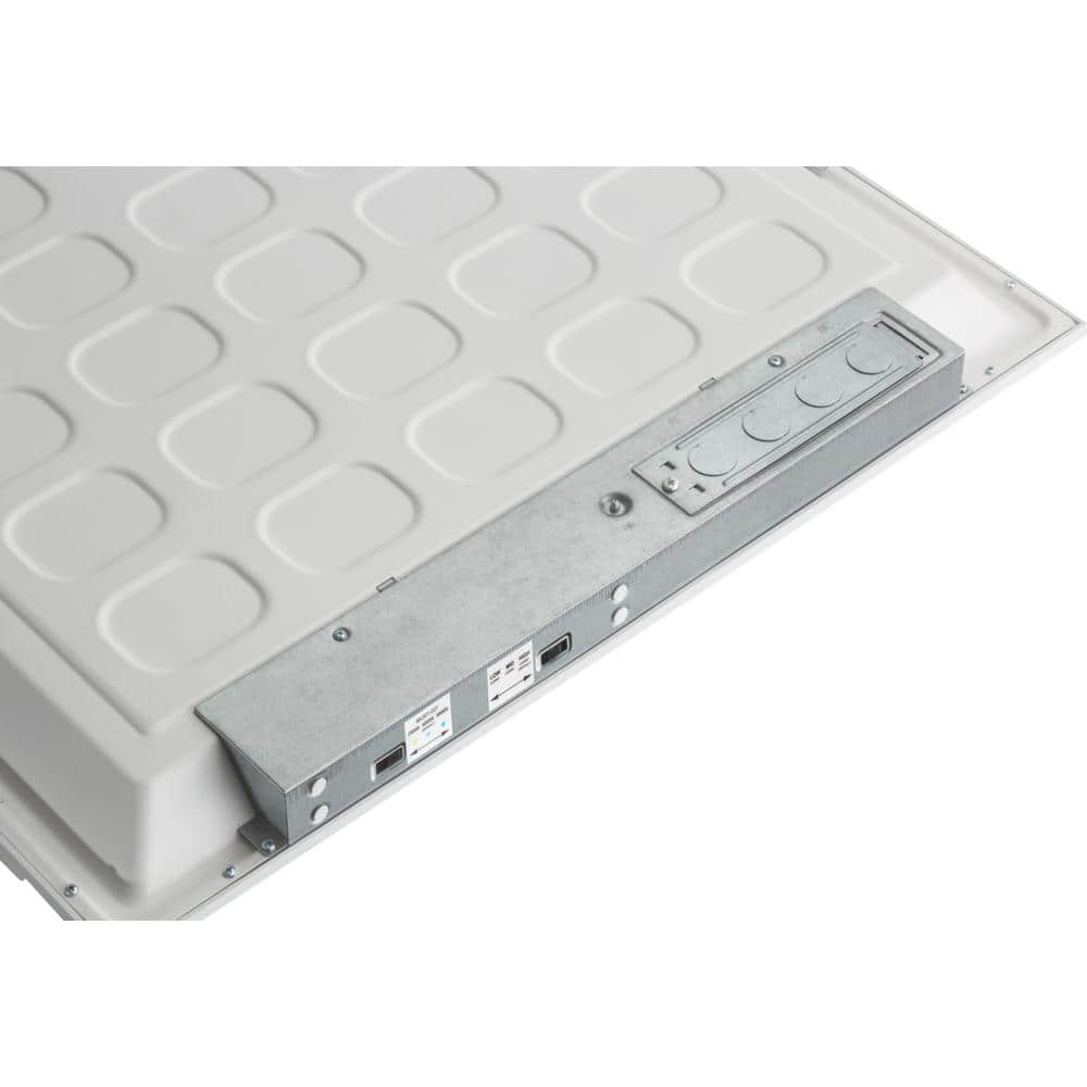 White Aluminum 2x4 LED Flat Panel Ceiling Light