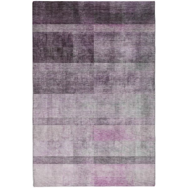 Dream Shag Premium Machine Washable Abstract ADS568 Purple 10 ft. x 14 ft. Area Rug