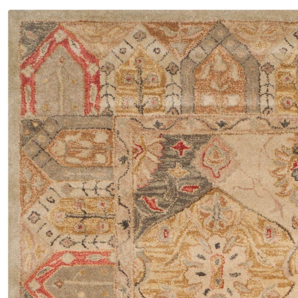 Heirloom Beige Round Hand-Tufted Wool Area Rug - 8'3" x 11'