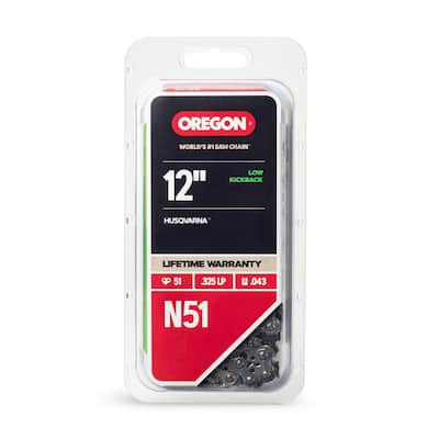 Oregon N51 Chainsaw Chain for 12 in. Bar, Fits Husqvarna Models
