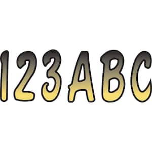 Series 200 Registration Kit Cursive Font with Top to Bottom Color Gradations, Yellow and Black