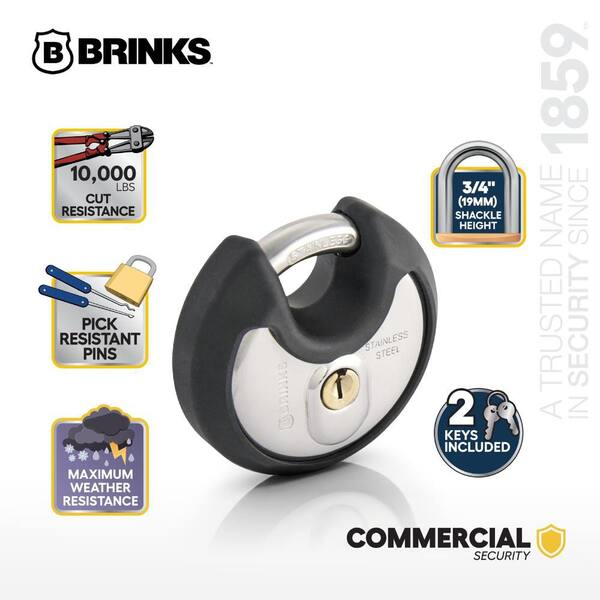 Brinks 3-1/8-in. (80 mm) Discus Protected Bumper Keyed Lock 633