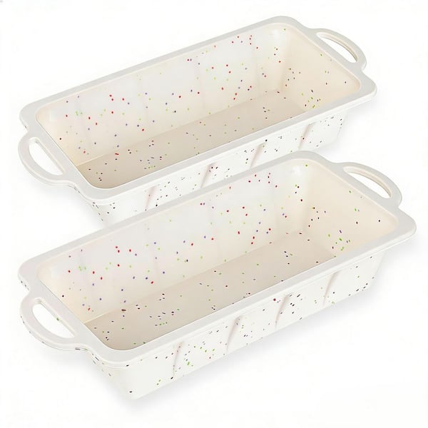 Metal Reinforced Food Grade Silicone Non-Stick Bread Loaf Pan 2-Pack