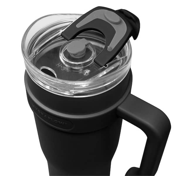 JoyJolt Vacuum Insulated 12-oz Tumbler with Lid & Handle ,Black