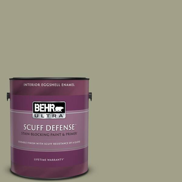 BEHR ULTRA 1 gal. #BXC-82 Potting Moss Extra Durable Eggshell Enamel Interior Paint & Primer