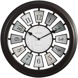 FirsTime & Co. Black Mercantile Plaques Wall Clock