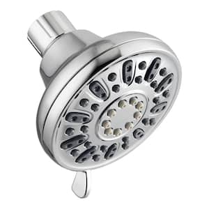 4-Spray Patterns with 1.8 GPM 3.5 in. Tub Wall Mount Single Fixed Shower Head in Chrome