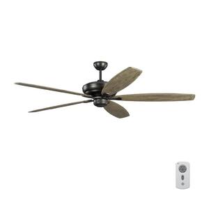 Dover 68 in. Indoor Aged Pewter Ceiling Fan with Light Grey Weathered Oak Blades and 6-Speed Remote Control