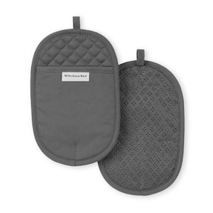 Asteroid Silicone Grip Charcoal Gray Pot Holder Set (2-Pack)