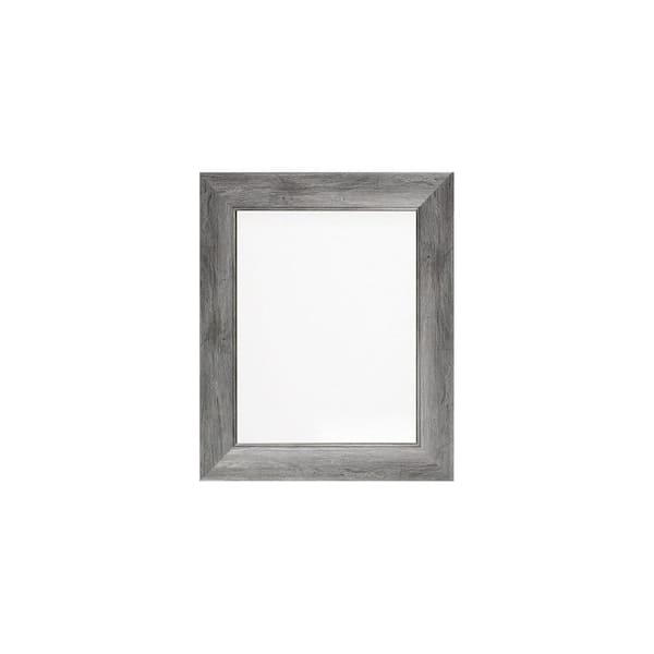 BrandtWorks 21.5 in. W x 26 in. H Dark Gray Barnwood Framed Wall Mirror