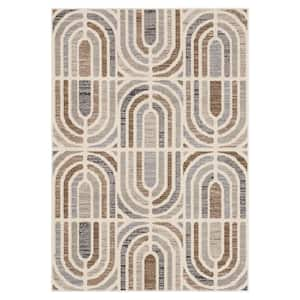 Westpoint Sand 2 ft. 1 in. x 3 ft. 8 in. Modern Contemporary Geometric Linework Area Rug