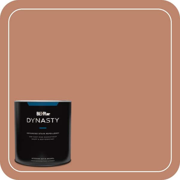 BEHR DYNASTY 1 qt. #QE-03 Clay Ground Satin Enamel Interior Stain-Blocking Paint & Primer