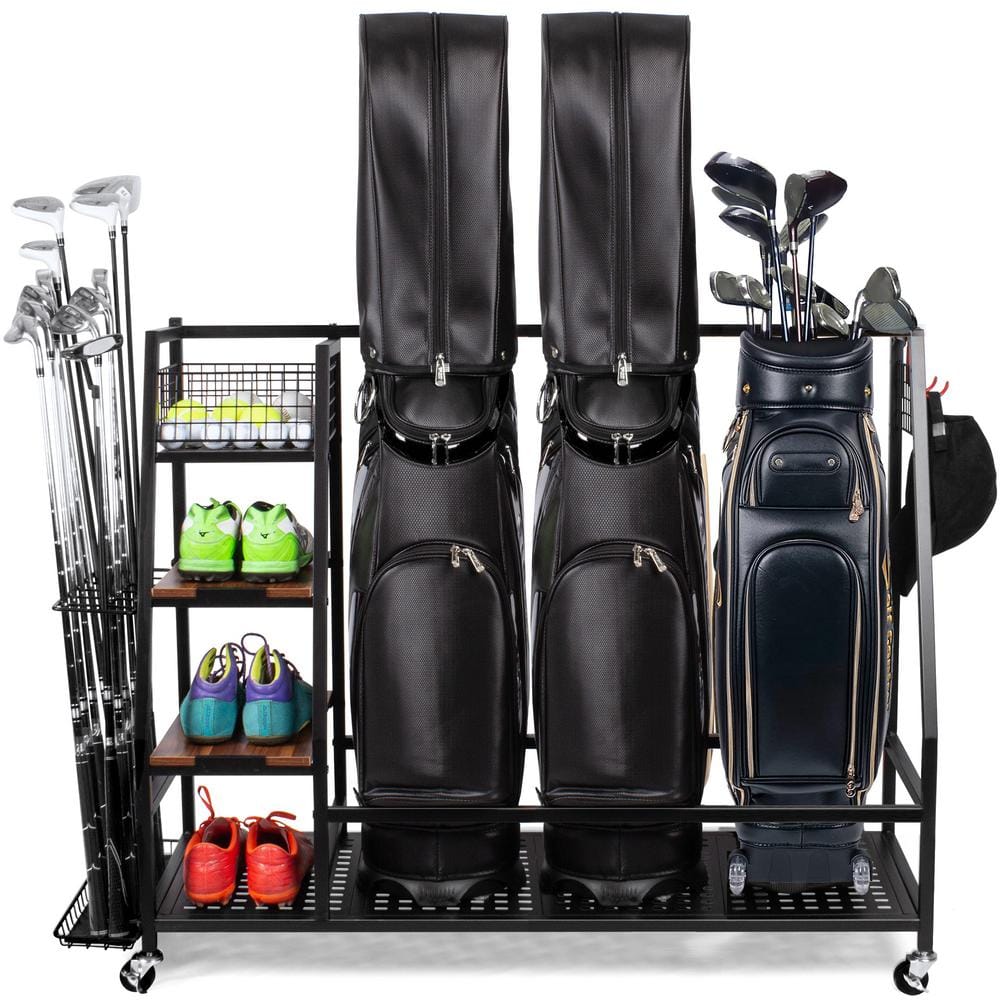 Sttoraboks Golf Bags Storage Garage Organizer Golf Bag Rack for 3